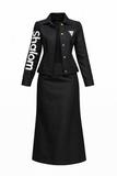 Women's "Shalom" Denim Suit (BLACK)