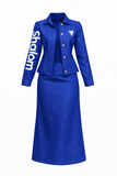 Women's "Shalom" Denim Suit (ROYAL BLUE)
